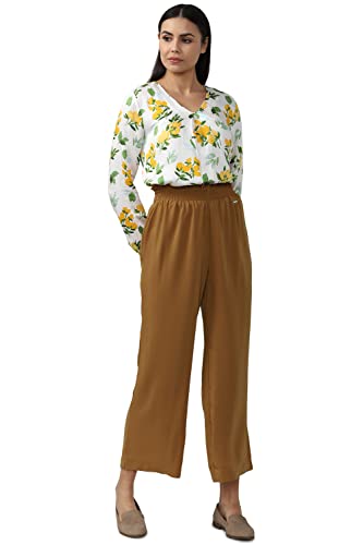 Image of Van Heusen Women's Relaxed Fit High Rise Relaxed Formal Elastic Waist Paperbag Pants