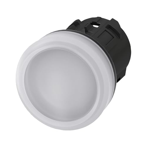 Cabezal de luz indicadora redondo y de plastico para señalizacion de circuitos electricos
