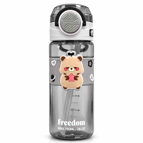 Image of Vasukie 750ml Sipper Water Bottle for Adults & Kids | Leak-Proof, BPA-Free & Food Grade | Durable, Easy-to-Carry Bottle for School, Office & Picnic (PushCap Bottle)