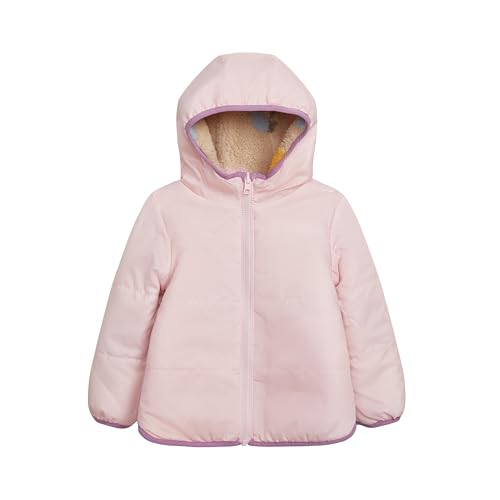 OSHKOSH B'GOSH Baby Girls' Reversible Sherpa-to-Puffer Hooded Jacket3