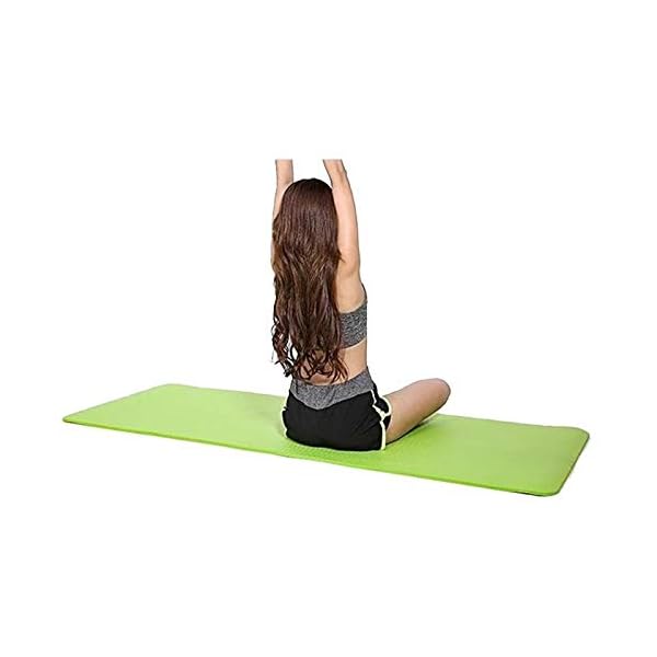 Yoga Mat Anti-Slip Yoga mat 10mm Fitness Equipment NBR Non-Slip Yoga Mat Classic Colors Fitness Pilates Mat for Outdoor Gym Exercise Dance Mat 18361cm (Color : Blue)