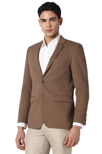 Image of Peter England Textured Knit Single-Breasted Blazers