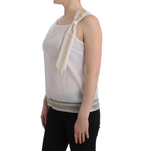 Haut sans manches blanc Ermanno Scervino chic avec nœud