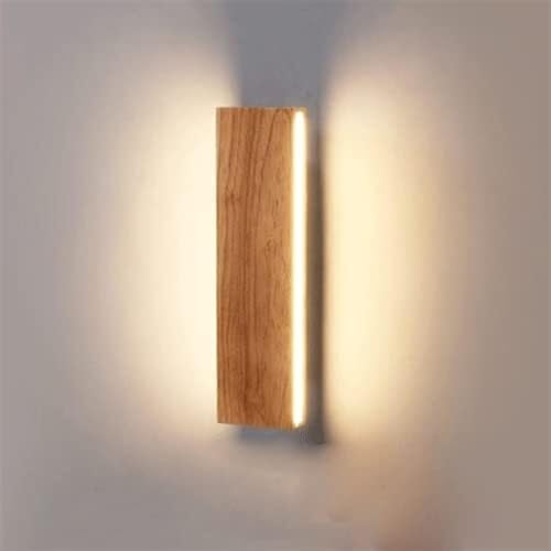 Aplique de pared de madera maciza para habitación de niños de estilo nórdico, lámpara de pared LED de madera, lámpara de noche para dormitorio, baño, espejo rectangular, faros, iluminación para el ho