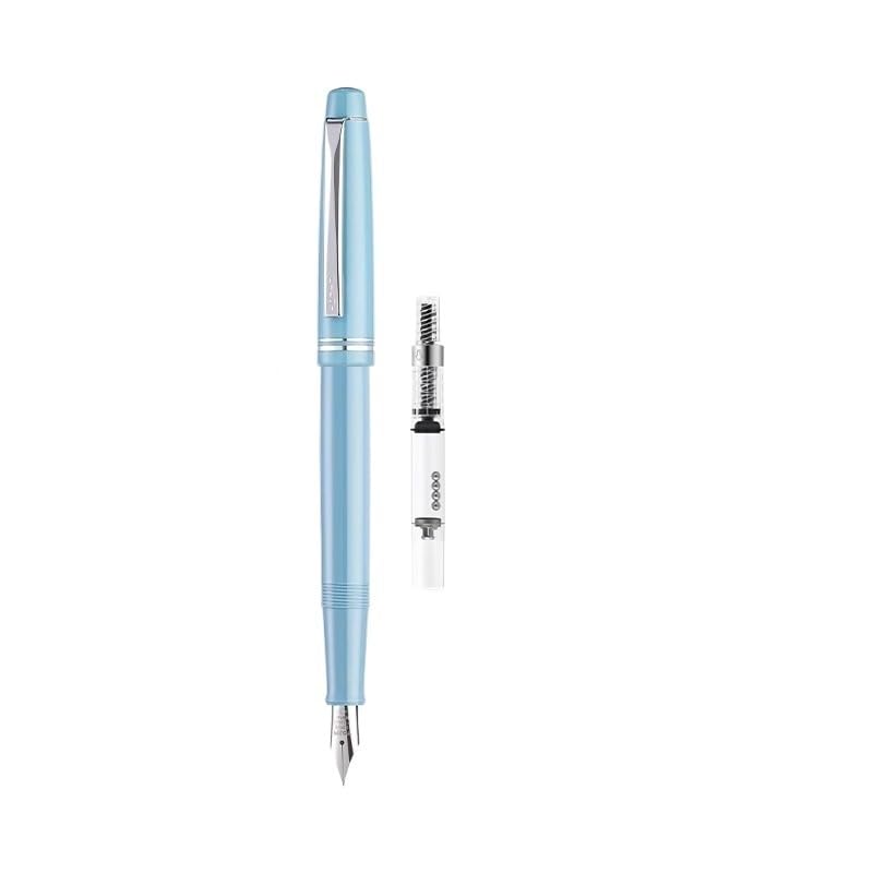 Stylo plume calligraphie qui ne bave pas avec sa plume fine 0,4 mm bleu kaplan