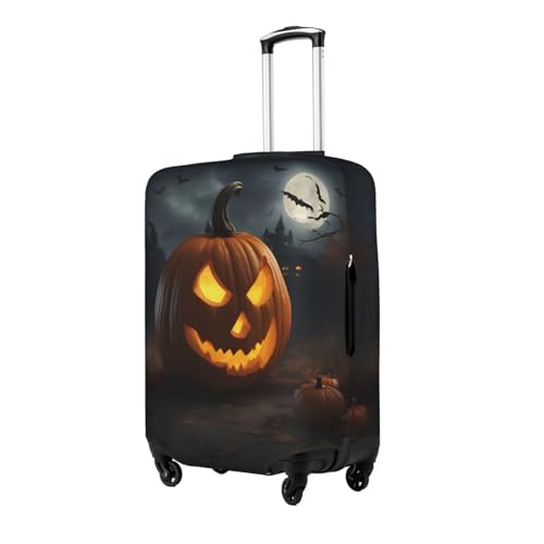 Halloween Pumpkin Tsa Approved Luggage Cover For 18-32 Inch Suitcases Scratch-Resistant Stretch Luggage Cover2