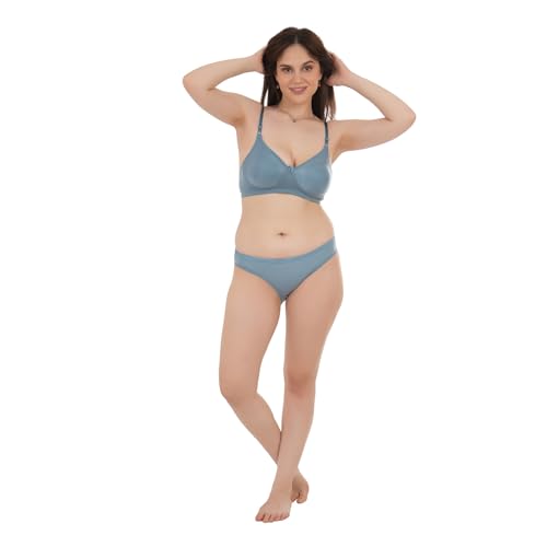 Image of Unitrust Premium Lingerie Set with Full Coverage Non-Padded Bra and Hipster Panty Set