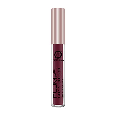 Image of Colors Queen Plum Matte Non Transfer, Water Proof, Liquid Lipstick (Cranberry) 7 ml