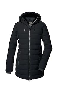 killtec Damen Steppparka/Parka mit Kapuze KOW 55 WMN QLTD PRK, schwarz, 40, 41809-000