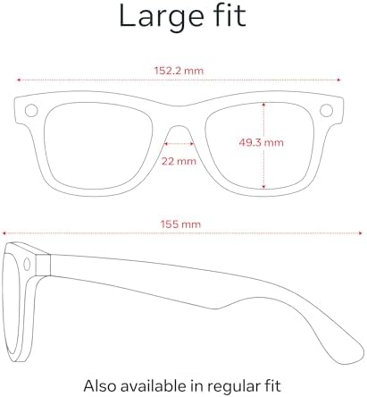 Ray-Ban Meta Glasses, Wayfarer Large, Shiny Black/Clear - 5