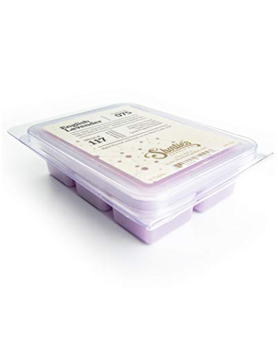 Pure English Lavender Wax Melts Multi Pack - Formula 117 - 2 Highly Scented 3 Oz. Bars (6 Oz. Total) - Made With Essential & Natural Oils - Flower & Floral Air Freshener Cubes Collection