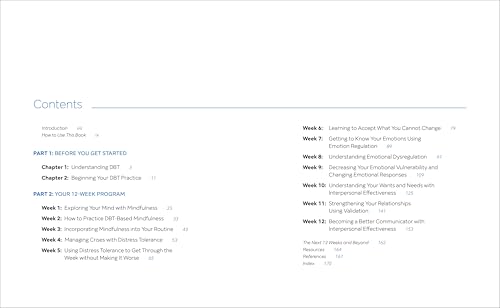 The 12-Week DBT Workbook: Practical Dialectical Behavior Therapy Skills to Regain Emotional Stability