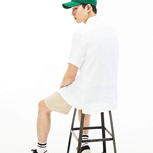 Camisa masculina Regular Fit em linho, Branco, 40