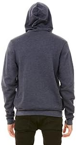 Bella Canvas Unisex Poly-Cotton Fleece Pullover Hoodie - Heather Navy - L - (Style # 3719 - Original Label) - Image 3