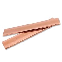 KUBOWAI 2 Stück Metall Kupferplatte,T2 Flaches lila Kupfer,99.95% Reiner Kupferblech, Werkstoffe für die metallverarbeitende Industrie(150 x 30 x 3 mm )