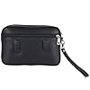 Oakridge Leather Mens Wrist or Waist Bag Organiser Travel - Black #4