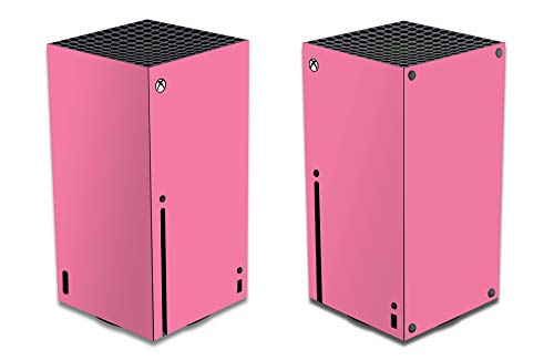 Skin para Xbox Series X, diseo adhesivo protector de pantalla, accesorio compatible para tu consola de juegos Microsoft Series X, color rosa