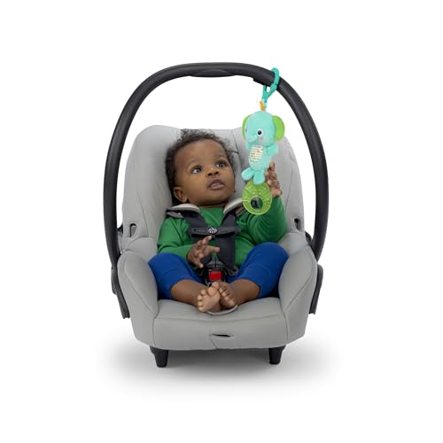 Image of Bright Starts Tug Tunes On-The-Go Toy for Stroller and Carriers - Elephant - Unisex, Newborn +