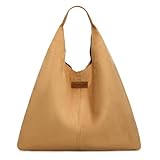 Wrangler Brown Suede Shoulder Bag for Women Large Slouchy Hobo Purse Handbag Top Handle Fall Purse