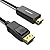 AVACON 4K DisplayPort to HDMI 6 Feet Gold-Plated Cable, Uni-Directional DP 1.2 Computer to HDMI 1.4 Screen DisplayPort to HDMI Adapter Male to Male Black