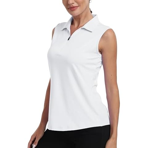 MoFiz Women's Sleeveless Golf Polo Shirt Cover
