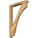 Ekena Millwork BKT0402X26X38IMP03RWR Imperial Arts and Crafts Rough Sawn Bracket w/Offset Brace, Western Red Cedar