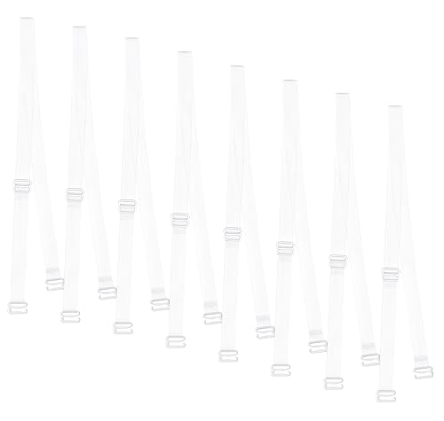 Clear Bra Straps, 4 Pairs Invisible Adjustable Shoulder Bra Strap Soft Non-Slip Transparent Shoulder Strap