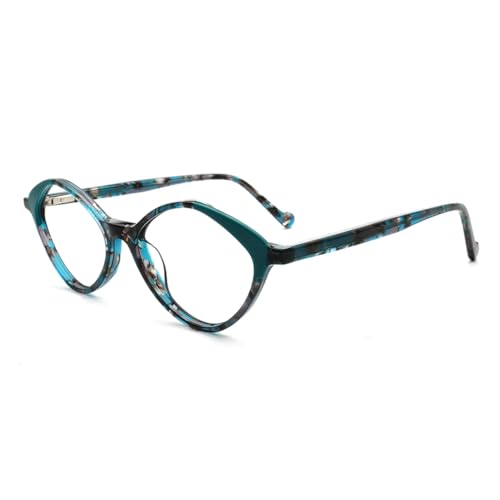 Lunettes pour femme confortables à monture rétro turquoise c4 résistante