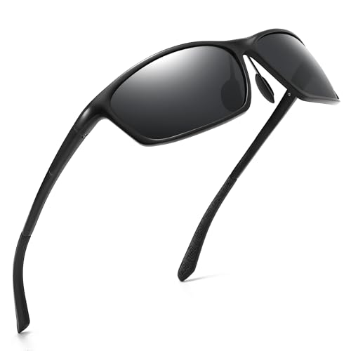 SUNGAIT Sunglasses Men Polarized Rectangle: Sports Sun Glasses UV Protection – Cool Shades for Driving Running Fishing Golf