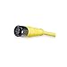 Molex 7R3A06A19A120 Micro-Change Dual Key Receptacle, Male Straight, 1/4"-18NPT Mounting Thread Size, 3 Pole, UL1061 Cable Type, PVC Cable Jacket, 22AWG Wire Size, 4.0A Max Current Rating, 250V AC/DC Max Voltage, 12" Cable Length, Front Panel Mount