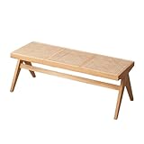 4. Polyvalent et fonctionnel : utilisez-le comme banc de salle à manger, banc à chaussures ou élément décoratif. Sa hauteur d'assise de 46 cm et son assise en rotin respirant le rendent confortable pour s'asseoir, changer de chaussures ou embellir votre intérieur.