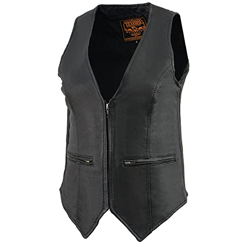 Image of Milwaukee Leather Premium Motorcycle Biker Rider Leather Vest for Women |LKL|ML|MLL|SH