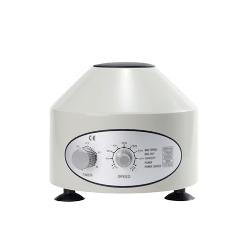 Lab Centrifuge Electric Compact Benchtop Centrifuge with 6 * 10ml Tubes 0-60min Timer 0-4000rpm Speed Adjustable Portable Centrifuge Machine for Lab School Science Separation of Samples
