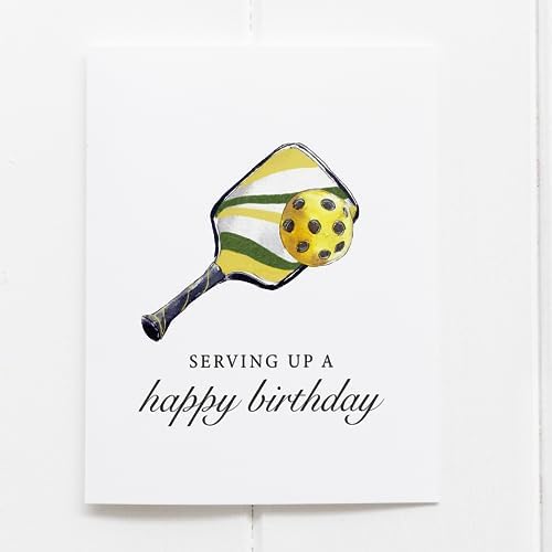 Lustige Pickleball-Geburtstagskarte – 'Serving Up A Happy Birthday' Für Männer & Frauen
