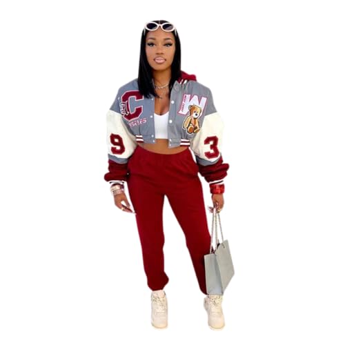 Glitrandi Womens Varsity Jacket Fashion Hoodies Lightweight Graphic Jacket for 20253