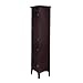 Teamson Home Glancy 63 in. Freestanding Linen Storage Tower with Two Doors and Adjustable Shelves for a Stylish and Functional Storage Solution in Bathrooms, Kitchens, or Living Room, Dark Brown
