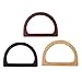 Produktbild Hellery 3 / Pack Vintage Plain Holz Geldbörse Rahmen Griff Tasche Handtasche DIY Zubehör