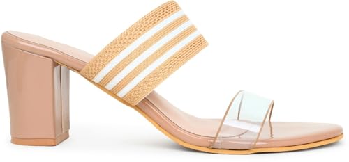 Image of Action Women's Black Suede Platform Sandals| Stiletto Heel| Clear Strap with Striped Band| Ankle Strap Design Black
