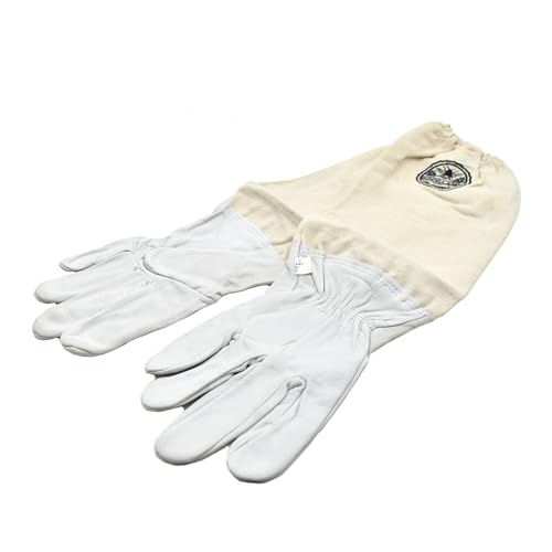 GOODLAND BEE SUPPLY GL-GLV-XL Sheep Skin Glove with Canvas Sleeve, X-Large, White
