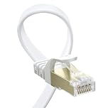 BUSOHE Cat 8 Ethernet Cable 4m, High Speed Flat Gigabit RJ45 Lan Network Cable, 40Gbps 2000Mhz Internet Patch Cord Compatible with Router, Modem, PC, Laptop, Printer