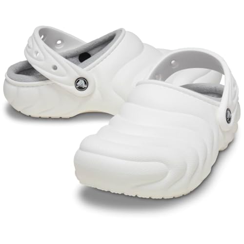 Image of Crocs Unisex Adult Classic Lined Overpuff & Geometric Fuzzy Clogs