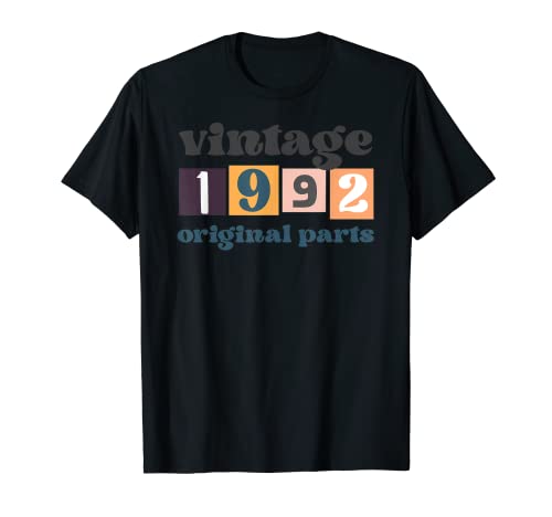 30 cumpleaños Cool Graphic Tees 1992 Vintage Original Parts Camiseta