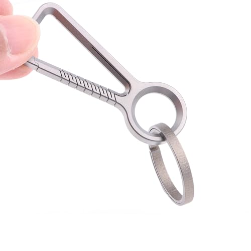 Porte-clés en titane pour ne plus perdre vos clés avec attache rapide EDC