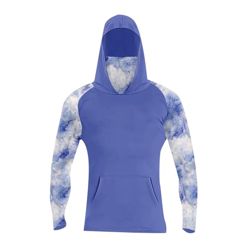 Sweat à capuche homme UPF 50+ avec masque pour la pêche