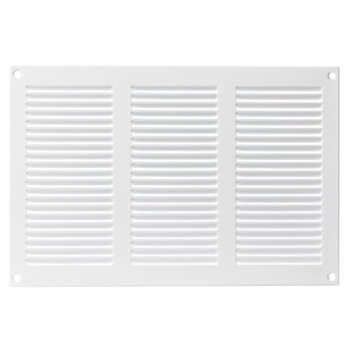 300x200mm Rejilla de Ventilación con Mosquitera   Rejillas de Aireación Metálicas   Acero, Blanco