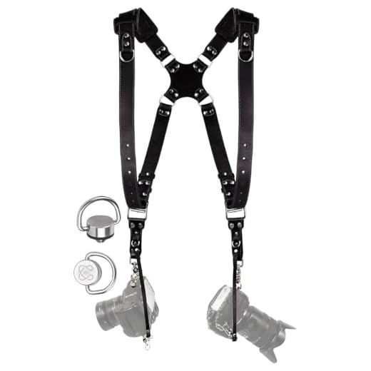 C Coiro Dual Camera Leather Harness
