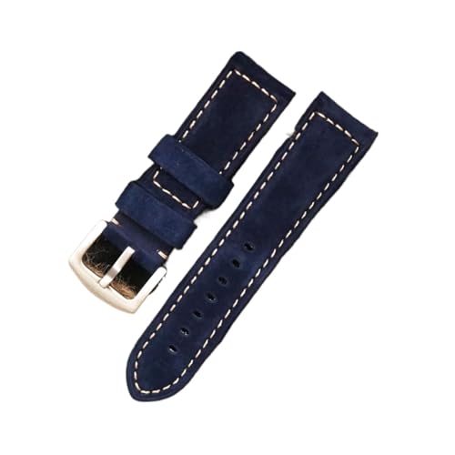 Bracelet montre cuir suédé marron 24mm l'héritage d'un savoir-faire unique