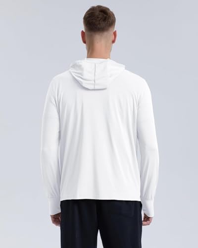 Image of DENIMHOLIC Men Full Zip Hoodie Jacket Long Sleeve Sunscreen jacket for men UV Protection UPF 50+ Lightweight Summer jacket for men sun protection For bike gym trekking