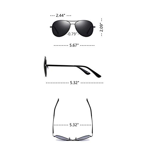 Retro Aviator Polarized Sunglasses, Men's Driving Sun Glare Glasses4