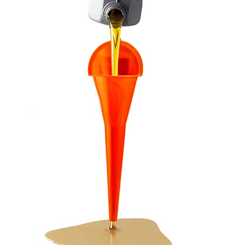 Katzco Multipurpose Long Stem Plastic Funnel - 1 Pack Funneling Accessory -